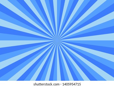 Blue pastel sunshine vector background. Abstract sunburst wallpaper for template,banner social media advertising, website business design. 