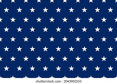 Bandera azul patriótica de los Estados Unidos patrón sin fisuras con estrellas