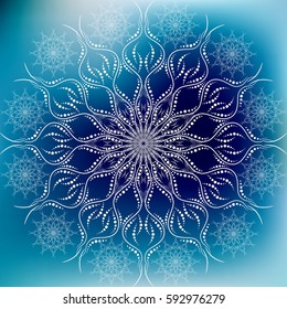 Blue pattern background oriental motifs