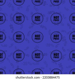 Venta de fondo del patrón azul sin problemas de descuento vectorial al por menor. tienda de viernes