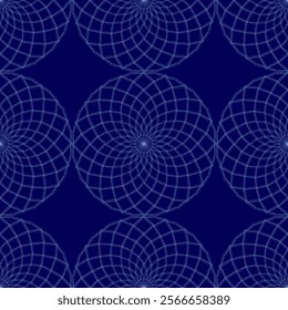 Blue pattern of circles. The circles are blue and are arranged in a grid