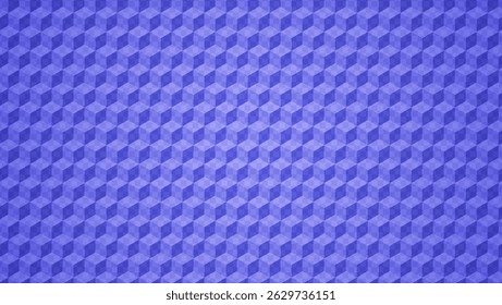 Padrão Azul Com Cubo No Fundo Transparente Do Tabuleiro De Verificação. Textura Geométrica Com Cubos E Grade. Ilusão óptica 3d. Bg Azul Abstrato Com Design De Verificador. Gráfico Vetorial Tecnológico Com Blocos De Geometria.
