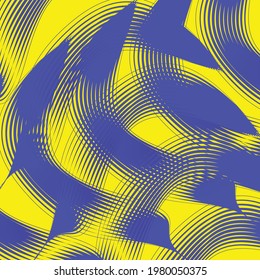 Blue Pattern Design Template Vector