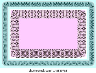 blue pattern for frames