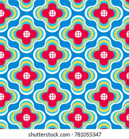 blue Pattern Geometric Pattern Yellow Flower Pattern Purple and purple