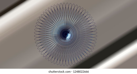 Blue pattern on black and white background
