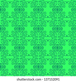 blue pattern on a green background