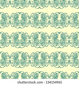 blue pattern on a yellow background