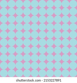 blue pattern round patterns on pink background, vector