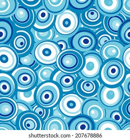 Blue pattern with round shapes