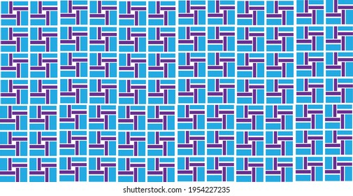 Blue Pattern Square with Square Center
