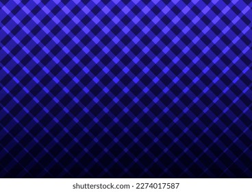 Blue pattern square line fabric modern style dark background. Abstract vector illustration.