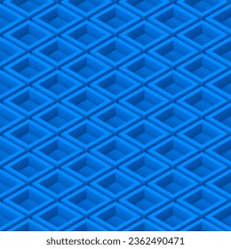 Blue Pattern with Squares Arranged in Diagonal Lines