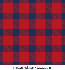 Blue Pattern textile seamless tartan plaid vector texture. classic decoration red