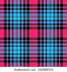 Blue Pattern textile seamless tartan plaid vector texture. fabric abstract