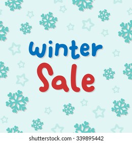 blue pattern of winter clearance sale