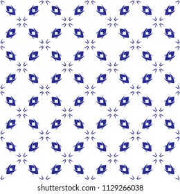 Blue patterns on white background

