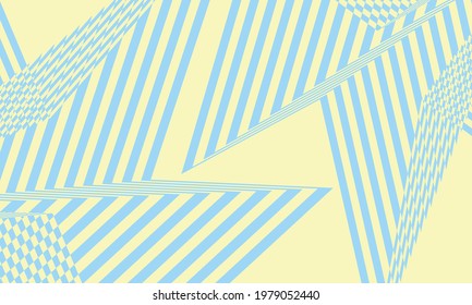 patrones azules de potencia op art En un fondo amarillo brillante fondo de pantalla creativo de fondo para el diseño