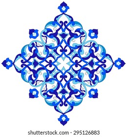 Blue patterns series designed utilizing the old Ottoman motifs