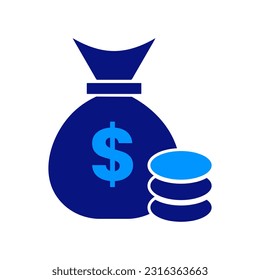 Blue Payment Money Bag with a dollar sign. Business bag with cash money inside. Money Management Investment.

Vector Illustration, easy to edit, manipulate, resize, or colorize.