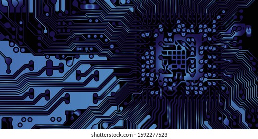 Blue pcb motherboard abstract texture background pattern backdrop