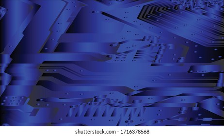 Abstrakte abstrakte blaue PC-Mainboard-Hintergrundmuster