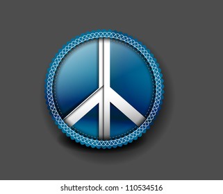 Blue Peace sign