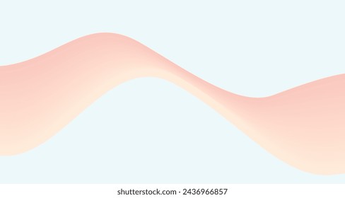 Blue and Peach color Wavy Single Swirl Gradient Background
