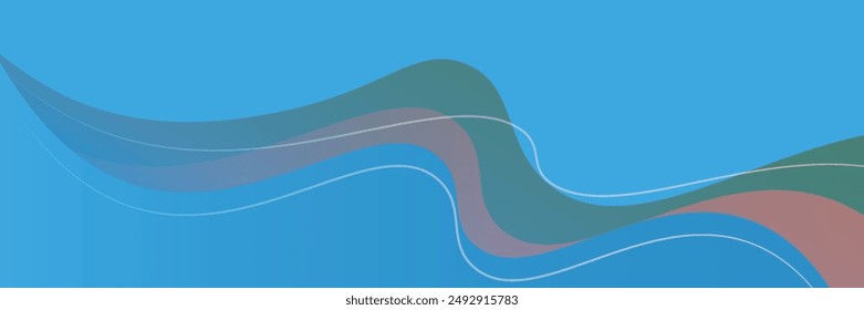 Blue peach and pink vector abstract simple background with wave and liquid shapes. Simple presentation background with dynamic shapes	