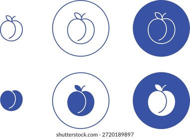 Set de melocotón azul blanco
