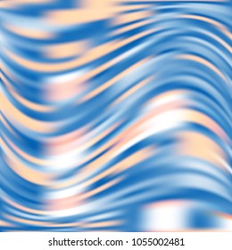 Blue peach wavy blurred background. Vector modern background for posters, brochures, sites, web, cards, interior design