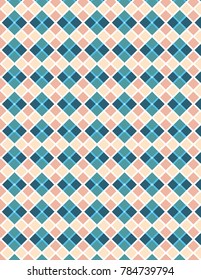 Blue, peach and white pattern plaid image, great for design projects and background
