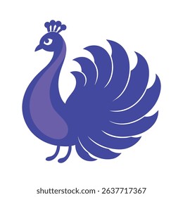 Blue Peacock Logo Clipart.  Peacock logo.