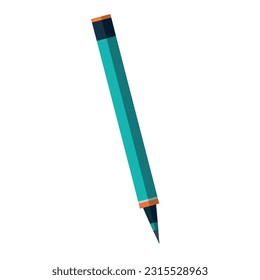 diseño de lápiz azul sobre blanco