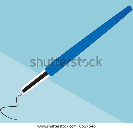  blue pen drawing lines	