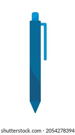 blue pen icon on white background