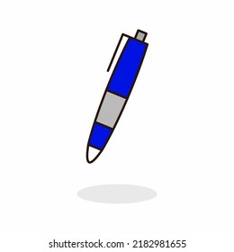blue pen icon vector illustration
