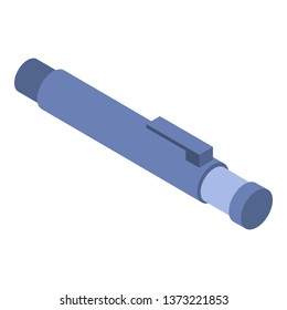 Blue pen market icon. Isometric of blue pen market vector icon for web design isolated on white background