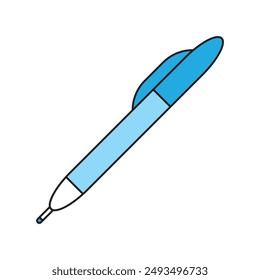 Blue pen or mechanical pencil isolated