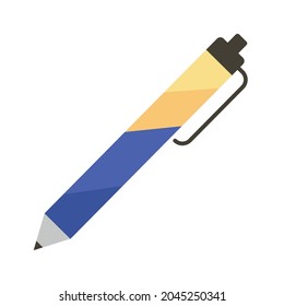 blue pen on white background