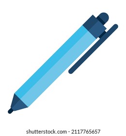 blue pen supply writing icon