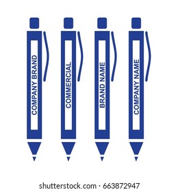 blue pen vector icon