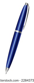 blue pen for writing vector illustration