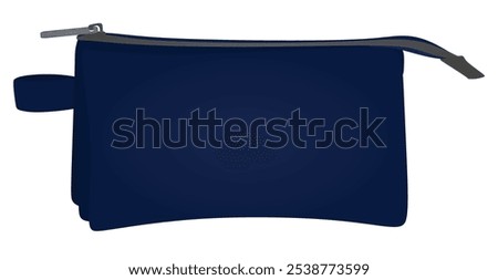Blue pencil case. vector illustration
