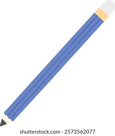 Blue pencil clip art with eraser