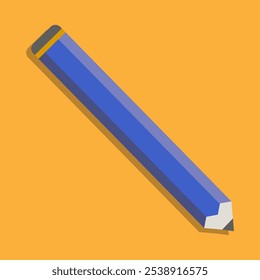 lápis azul para desenhar ilustração vetorial
