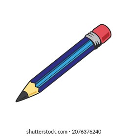 Blue Pencil for drawing. Vector image