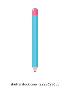 blue pencil graphite supply icon