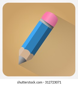 Blue pencil icon.