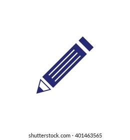 Blue pencil icon vector illustration